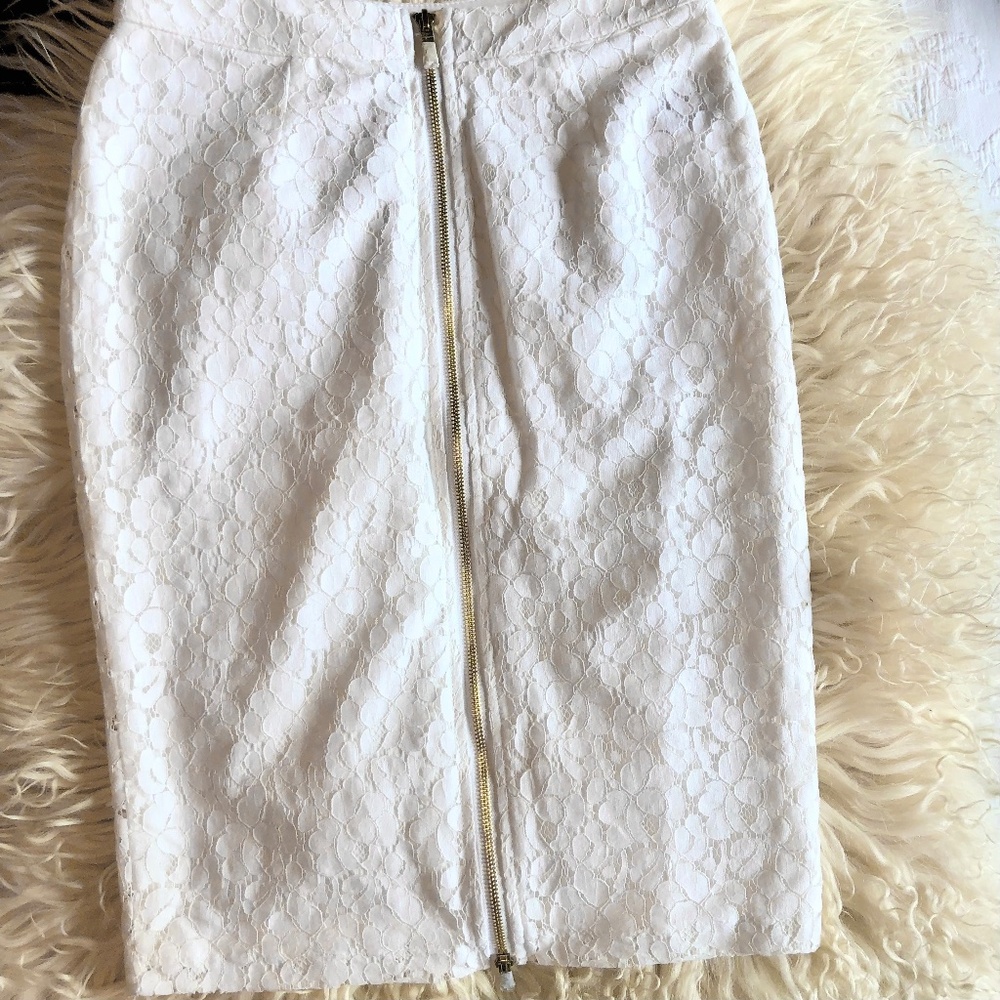 Zip Front Lace Skirt NWOT